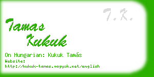 tamas kukuk business card